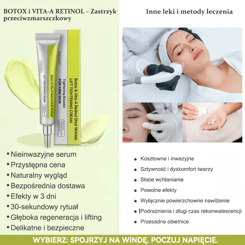 🎉👏🌿Dumnie opracowane i zatwierdzone przez polskie instytucje💫Tiworld® Zaawansowany krem liftingująco-odnawiający z peptydami o działaniu podobnym do botoksu + retinolem Vita-A – tylko dziś 70% zniżki