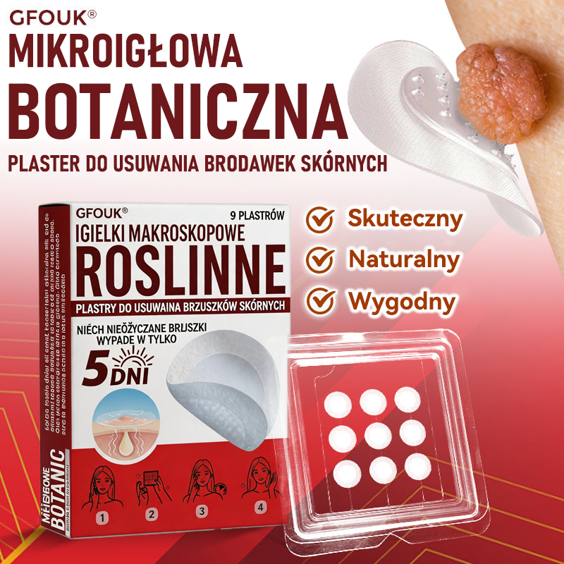 ✅ GFOUK® Plastry do usuwania brodawek i znamion z mikronakłuciami roślinnymi