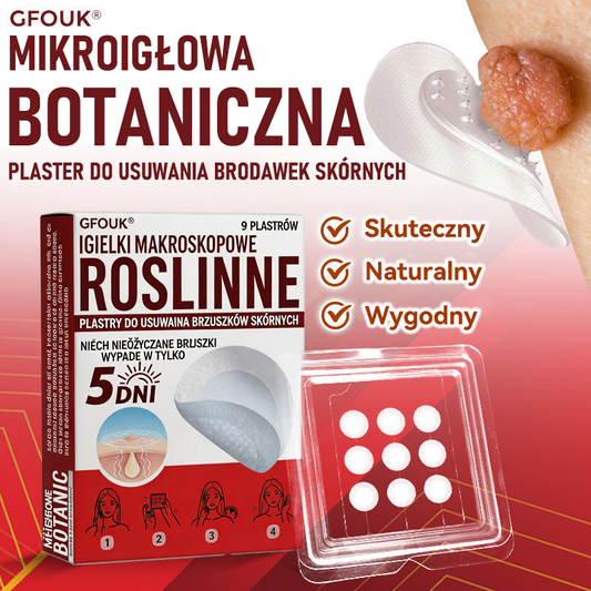 ✅ GFOUK® Plastry do usuwania brodawek i znamion z mikronakłuciami roślinnymi